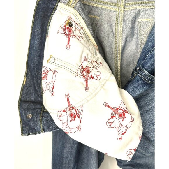 True Religion Mens Jeans Straight QT Green Combo Chestnut Path Denim Size 38x28 - Picture 11 of 16